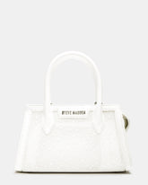 PEACH White Multi Women's Mini Top-Handle Mesh Handbag