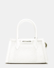 PEACH White Multi Women's Mini Top-Handle Mesh Handbag