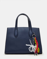 CALLEB Bag Navy Structured Tote Crossbody Handbag