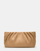 NIKA Chestnut Women's Pleated Crossbody Clutch Handbag