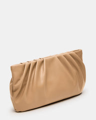 NIKA Chestnut Women's Pleated Crossbody Clutch Handbag