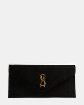 SMOOTH Bag Black Velvet Envelope Logo Crossbody Clutch Handbag