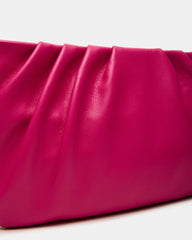 NIKA Fuchsia Women's Pleated Crossbody Clutch Handbag