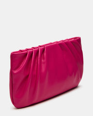 NIKA Fuchsia Women's Pleated Crossbody Clutch Handbag