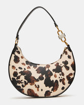 LOHAN Bag Brown Print Structured Hobo Shoulder Handbag