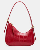 SMITH Bag Red Eel Asymmetric Shoulder Handbag