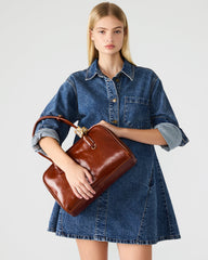 CANDICE Bag Rust Shoulder Strap Box Satchel Handbag