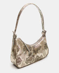 SMITH Bag Silver Snake Asymmetric Shoulder Handbag