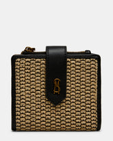 JEM STRAW Black Natural Bifold Wallet