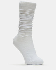 2 PACK SLOUCHY CREW SOCKS BLACK WHITE Scrunch Socks