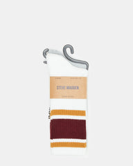 VARSITY CREW SOCKS Bone Multi Women's Stripe Detail Socks
