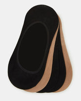 5PK SOLID MICROFIBER LINERS Women's Multi Pack Footie Socks