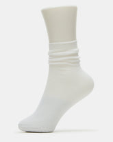 FISHNET SHLOUCHY CREW SOCKS White Women's Quarter Socks