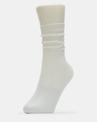FISHNET SHLOUCHY CREW SOCKS White Women's Quarter Socks