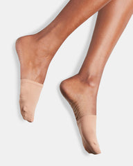 CAP TOE Black/Tan Open Back Shoe Socks