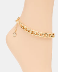 LINK CHAIN ANKLET Gold Women's