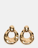 DOOR KNOCKER EARRINGS GOLD Women's Gold Finish Door Knocker Large Earrings
