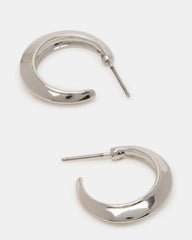 SMALL HOOP EARRINGS SILVER Women's Chubby Small Hoop Earrings