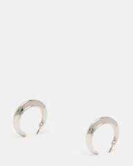 SMALL HOOP EARRINGS SILVER Women's Chubby Small Hoop Earrings