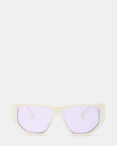 NICKO Off-White Iridescent Opaque Sunglasses