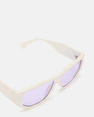 NICKO Off-White Iridescent Opaque Sunglasses