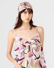 LAVENDER PRINTED SCARF Women's Resort Scarf