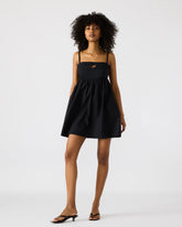 MEADOW Black Mini Cut-Out Flowy Dress