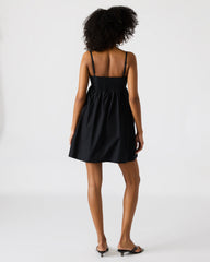 MEADOW Black Mini Cut-Out Flowy Dress