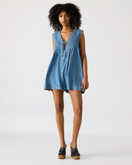 MICK Denim Pull-On Tie-Front Women's Romper