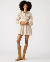 ARIA Taupe Women's Button-Up Mini Dress