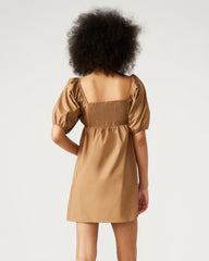 INARA Dress Beige | Women's Puff Sleeve Mini Dress