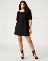 INARA Dress Black | Women's Puff Sleeve Mini Dress