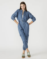 TRISTA Denim Women's Long-Sleeved Jumpsuit