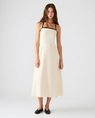 RIYAN Natural Women's Flowy Strappy Crossback Maxi Dress