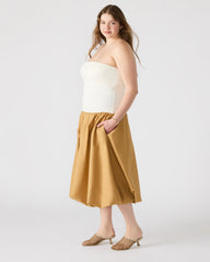 OLIVER Taupe Women's Strapless Midi Bubble Dress