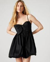 TOPANGA Dress Black | Women's Bow Front Bubble Dress