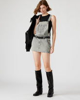 TAMIA Dress Light Grey | Women's Overall Denim Mini Dress