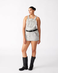 TAMIA Dress Light Grey | Women's Overall Denim Mini Dress