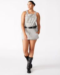 TAMIA Dress Light Grey | Women's Overall Denim Mini Dress
