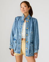 MARCELINE Denim Forever Blue Button-Up Long-Sleeved Women's Jacket