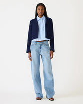 SERENEA Blazer Marine Long-Sleeved Open-Front Blazer