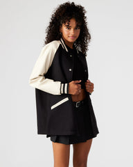 SKYLIE Jacket Black | Women's Varsity Bomber Jacket