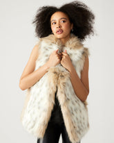 RUBICON Snow Leopard Women's Faux Fur Vest