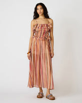 SHILLOH Stripe Multi Sleeveless Ruffle Women's Top