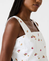 FIORELLA Antique Sleeveless Ruffle Edge Denim Women's Top