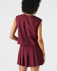 ALESSA Wine Button-Up Women's Top