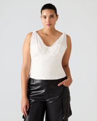 ADDISYN Antique V-neck Sleeveless Mesh Women's Top