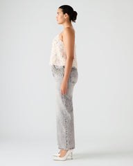 BLAKELYN Ivory Feather Sequin Embellished Women's Top