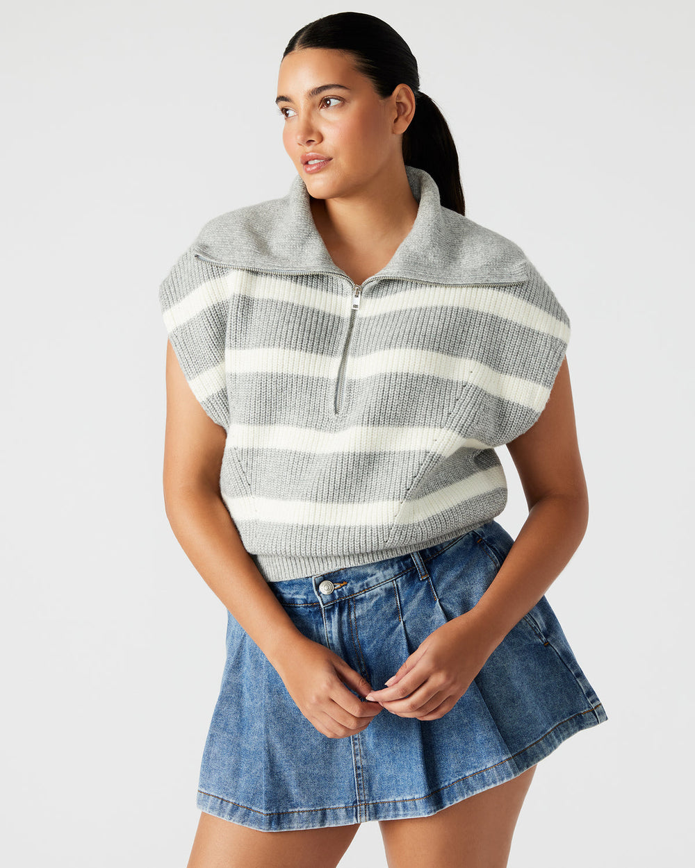 EASTON Sweater Grey | Sleeveless Hooded Sweater