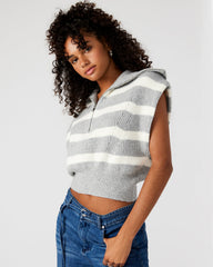 EASTON Sweater Grey | Sleeveless Hooded Sweater